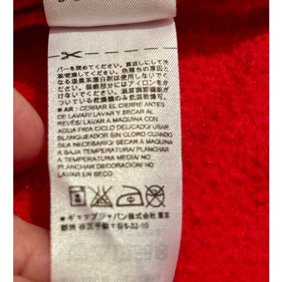 GAP Kids Logo Hoodie XL Boys Red Blue Full Zip A-0039 - Picture 10 of 11